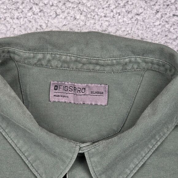 Figs Pro Polo Shirt Mens Size XL Muted Green Classic Chest Pocket Casual Sporty‎ - Picture 2 of 6